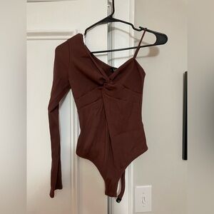Brown Long Sleeve Bodysuit